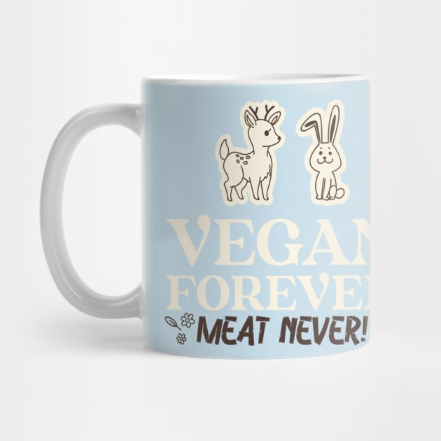 Vegan Veganism Vegetarian Say No To Meat by Tip Top Tee's